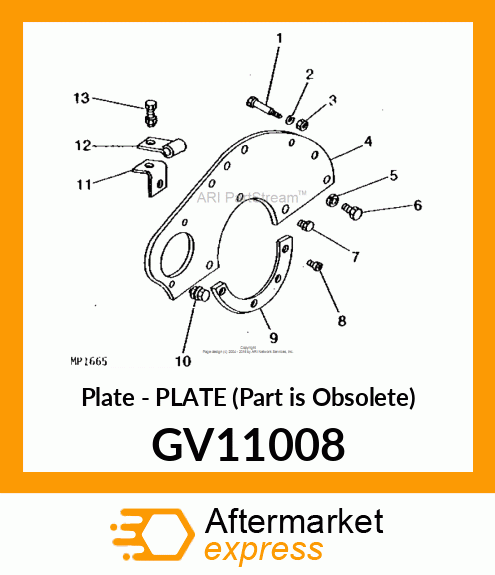 Plate - PLATE (Part is Obsolete) GV11008