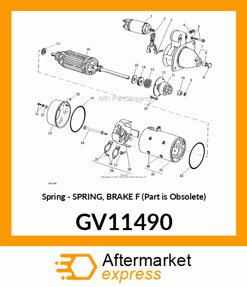 Spring - SPRING, BRAKE F (Part is Obsolete) GV11490