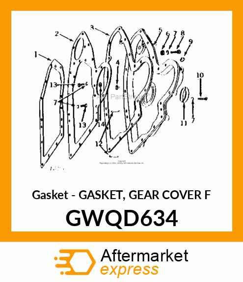 Gasket - GASKET, GEAR COVER F GWQD634