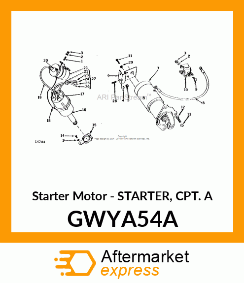 Starter Motor - STARTER, CPT. A GWYA54A