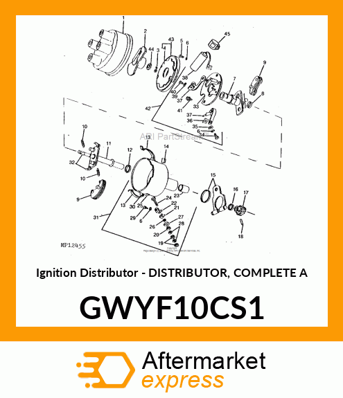 Ignition Distributor - DISTRIBUTOR, COMPLETE A GWYF10CS1