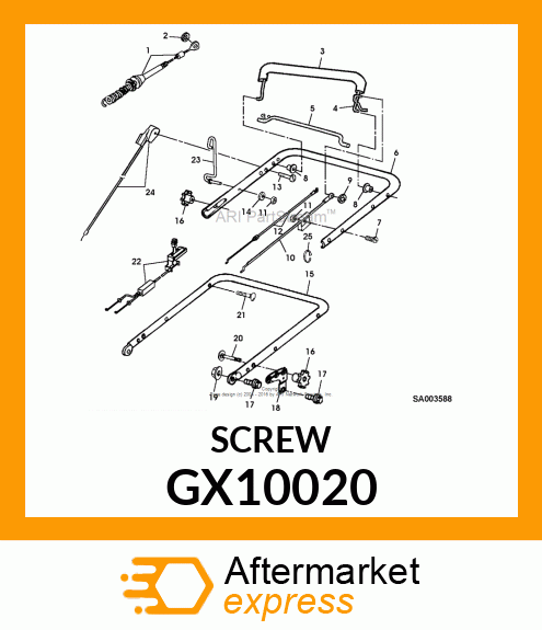 SCREW, SCREW, M6 X 35 OVAL CTSK TOR GX10020