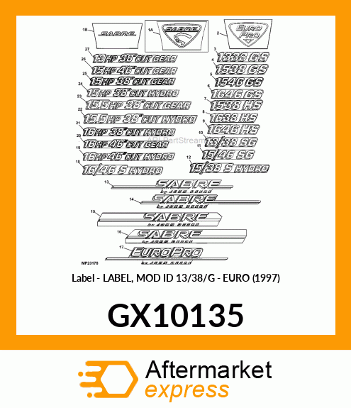 Label GX10135