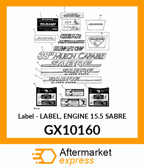 Label Engine 15.5 Sabre GX10160