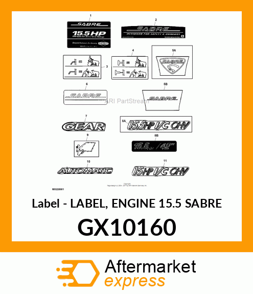 Label Engine 15.5 Sabre GX10160