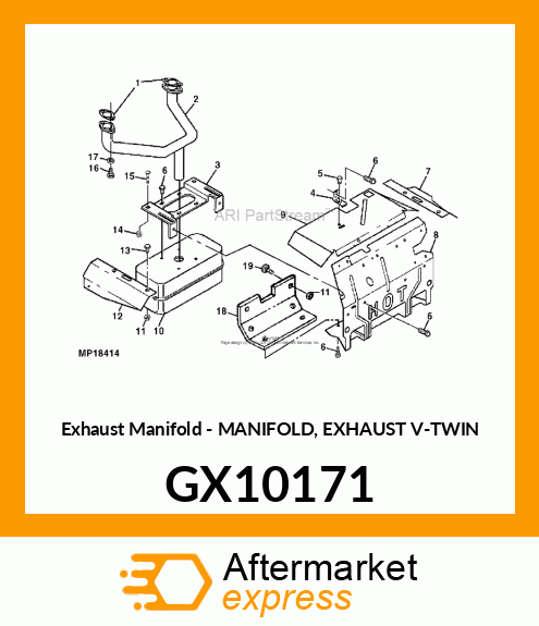 Exhaust Manifold - MANIFOLD, EXHAUST V-TWIN GX10171