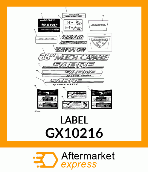 Label GX10216