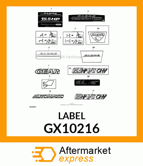 Label GX10216
