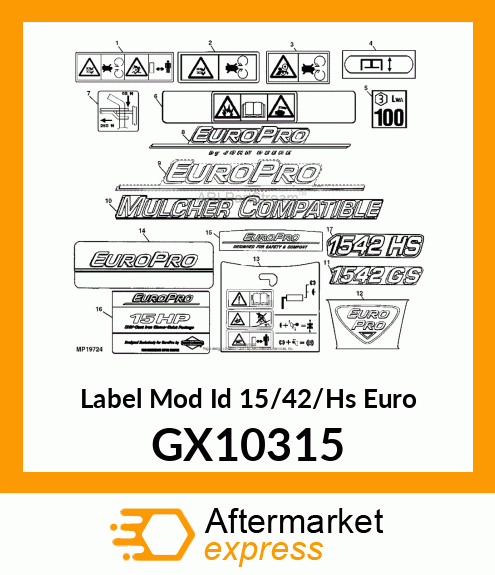 Label Mod Id 15/42/Hs Euro GX10315