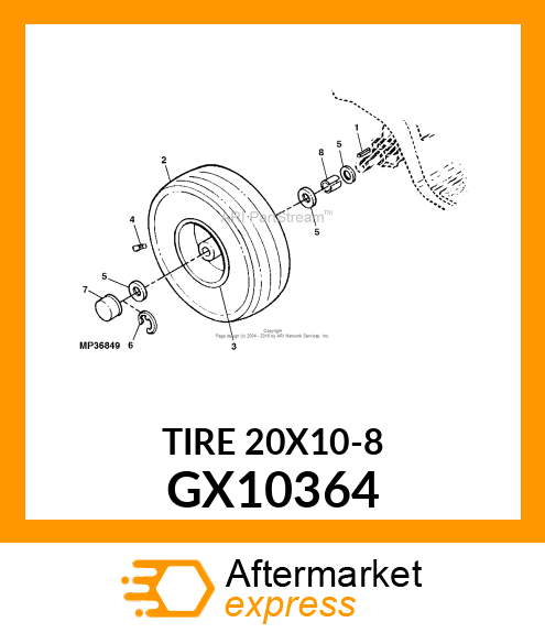 TIRE, 20X10 GX10364