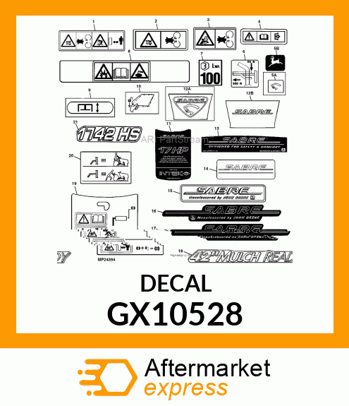 Label Engine 17Hp Intek Si GX10528