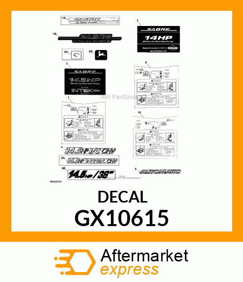 Label Engine 14.5 Hp Intek GX10615