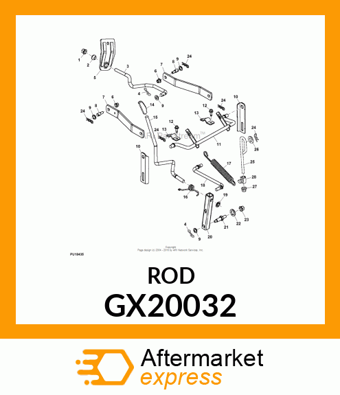 HANDLE, DECK LIFT GX20032