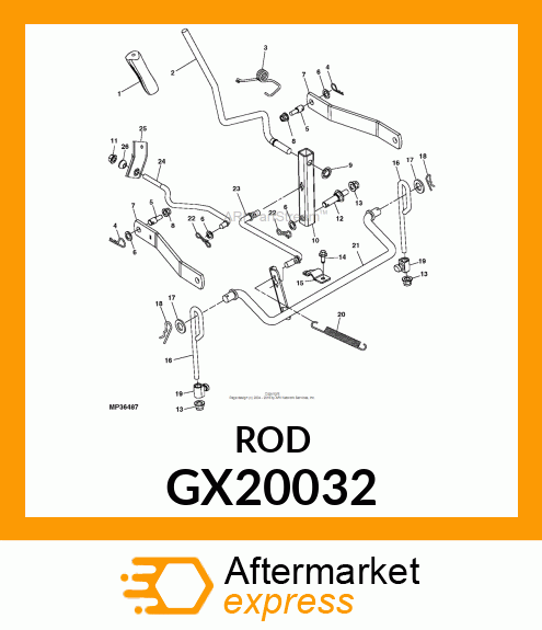 HANDLE, DECK LIFT GX20032