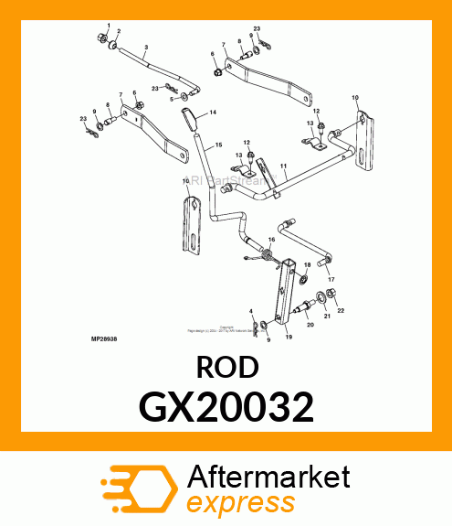 HANDLE, DECK LIFT GX20032