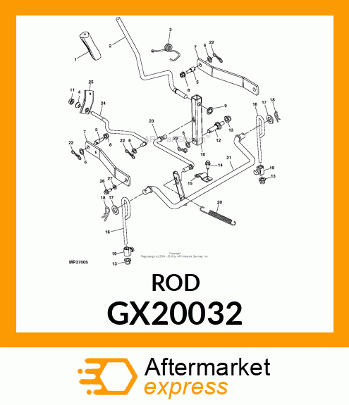 HANDLE, DECK LIFT GX20032