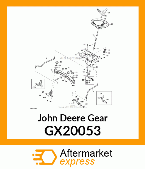 GEAR, STEERING PINION GX20053