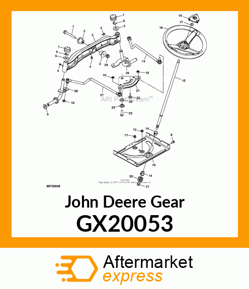 GEAR, STEERING PINION GX20053