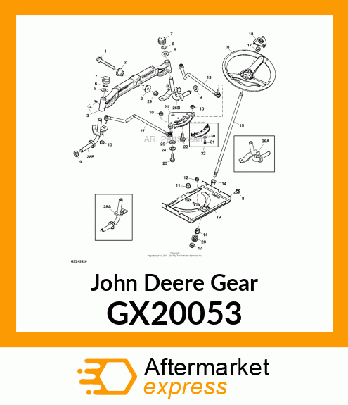 GEAR, STEERING PINION GX20053