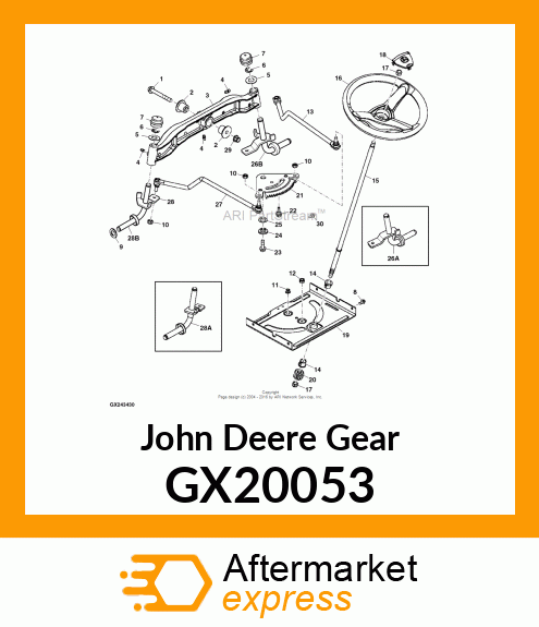 GEAR, STEERING PINION GX20053