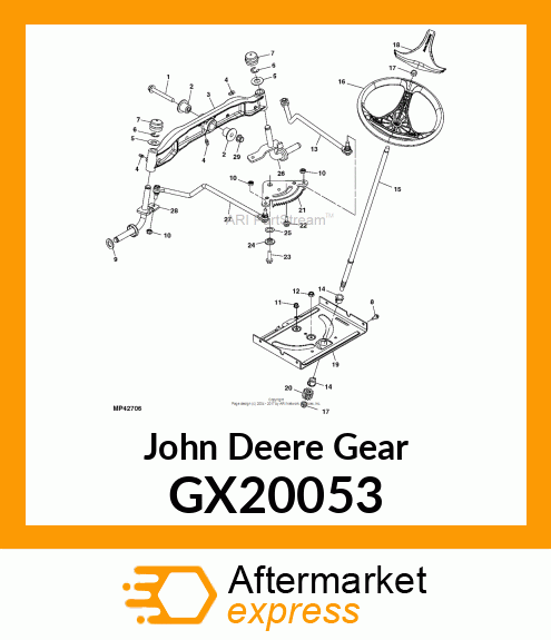 GEAR, STEERING PINION GX20053