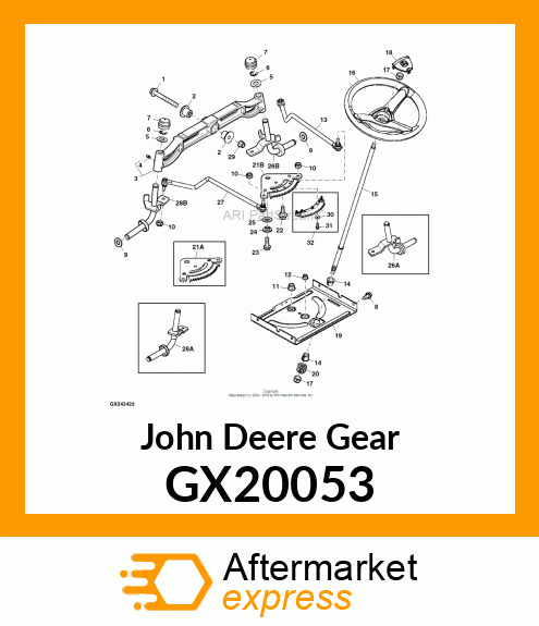 GEAR, STEERING PINION GX20053