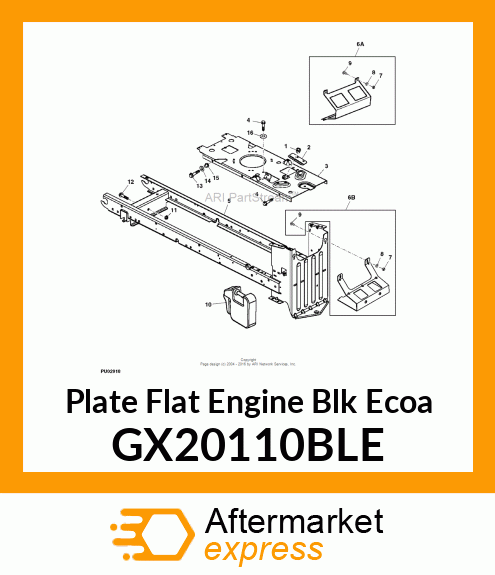 Plate Flat Engine Blk Ecoa GX20110BLE