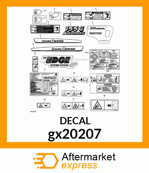 LABEL WARNING/DAN(TUNNEL)EN W/SP/FR gx20207