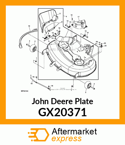 PLATE, DISCHARGE 42" DECK GX20371