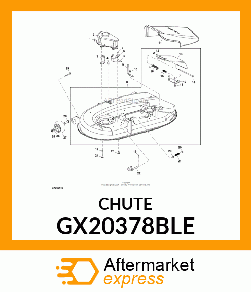 CHUTE, INNER DISCHARGE SVC GX20378BLE