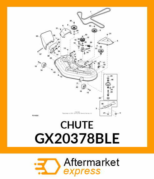 CHUTE, INNER DISCHARGE SVC GX20378BLE