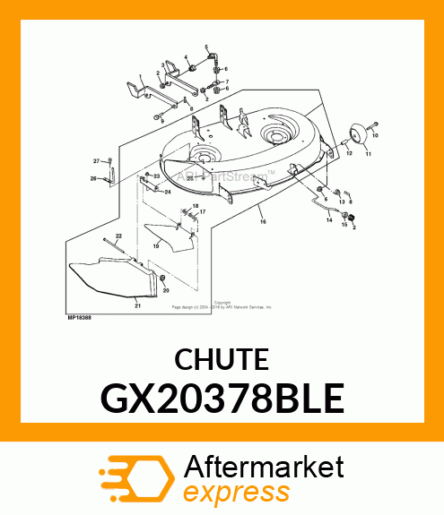 CHUTE, INNER DISCHARGE SVC GX20378BLE