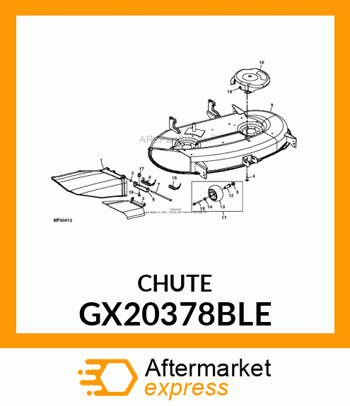 CHUTE, INNER DISCHARGE SVC GX20378BLE