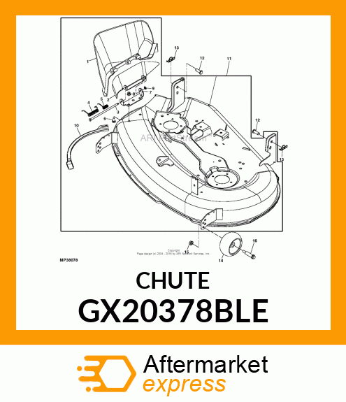 CHUTE, INNER DISCHARGE SVC GX20378BLE