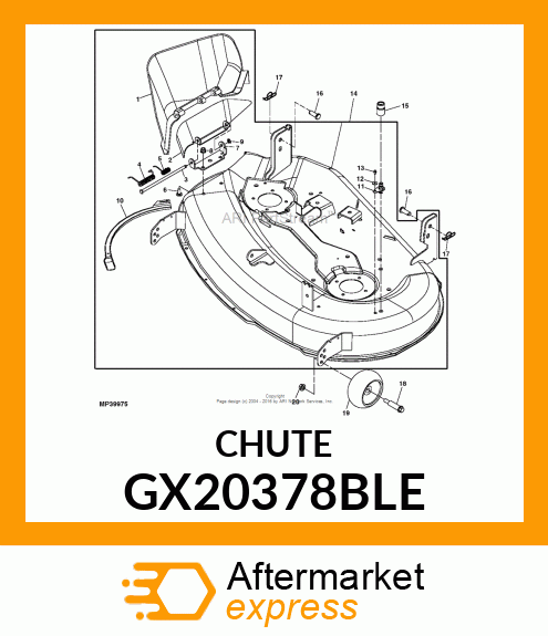 CHUTE, INNER DISCHARGE SVC GX20378BLE