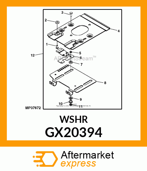 SPACER, SEAT GLIDE GX20394