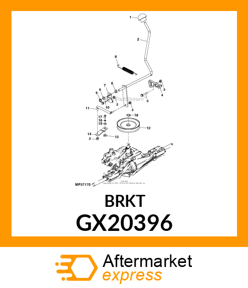 BRACKET, BRACKET, SUPPORT, GEAR GX20396