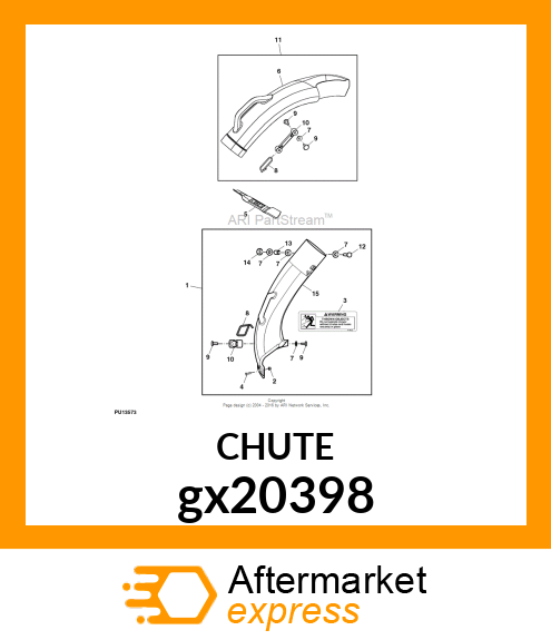 CHUTE, UPPER ASSEMBLY GX20398