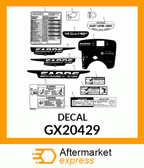 Machinery Maint Label GX20429