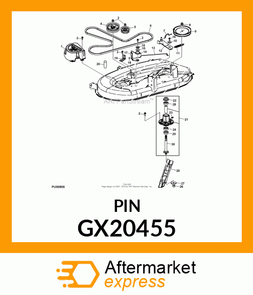 ROD, BELT GUIDE GX20455