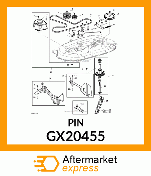 ROD, BELT GUIDE GX20455