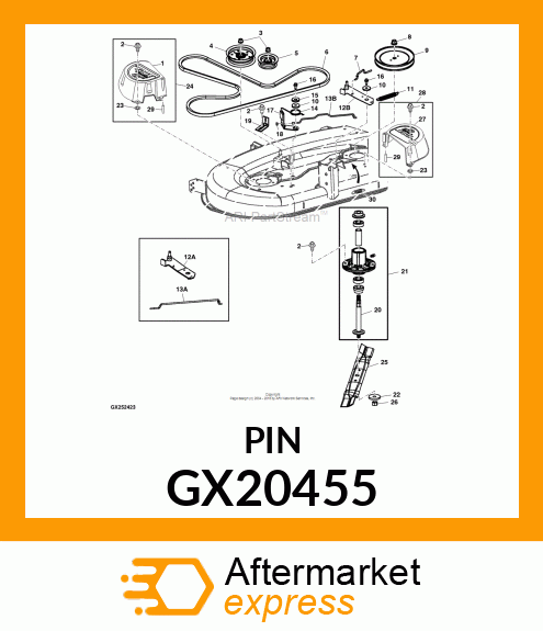 ROD, BELT GUIDE GX20455