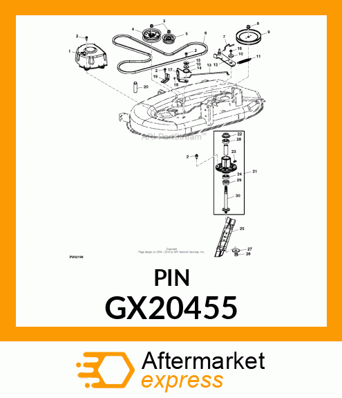 ROD, BELT GUIDE GX20455