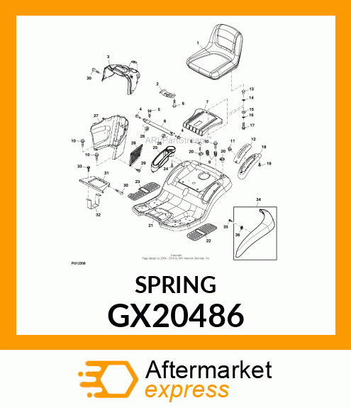 SPRING, SEAT GX20486