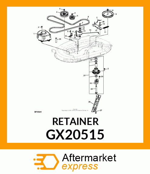 RETAINER, WASHER, CUPPED GX20515