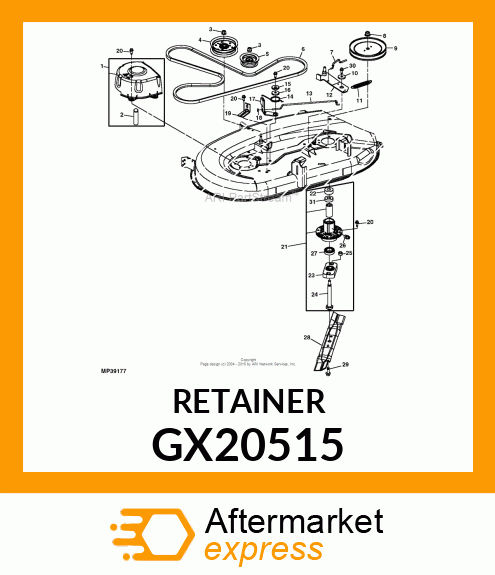 RETAINER, WASHER, CUPPED GX20515