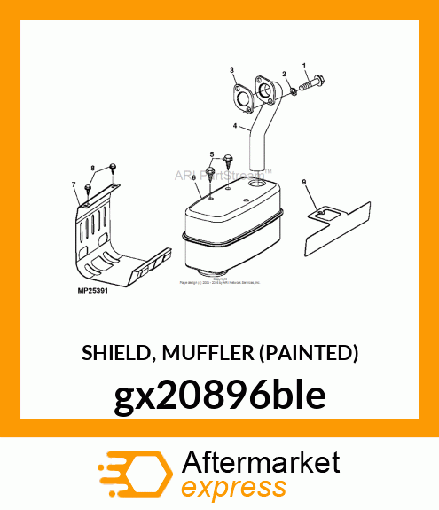 SHIELD, MUFFLER (PAINTED) gx20896ble