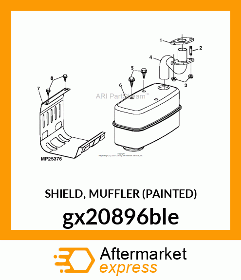 SHIELD, MUFFLER (PAINTED) gx20896ble