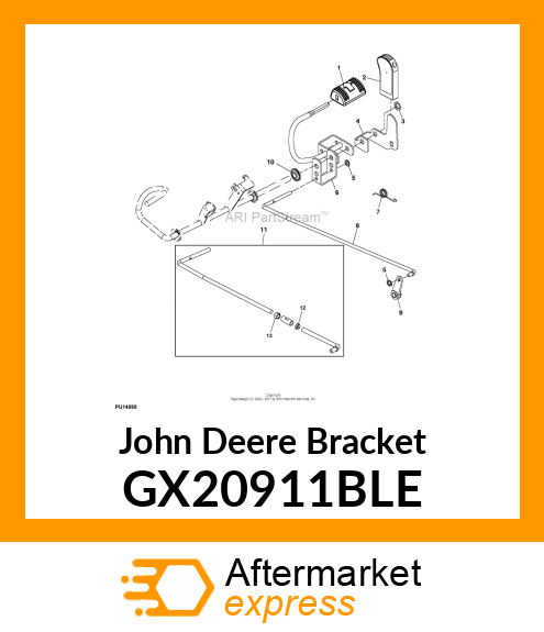 BRACKET, REVERSE (PAINTED) GX20911BLE