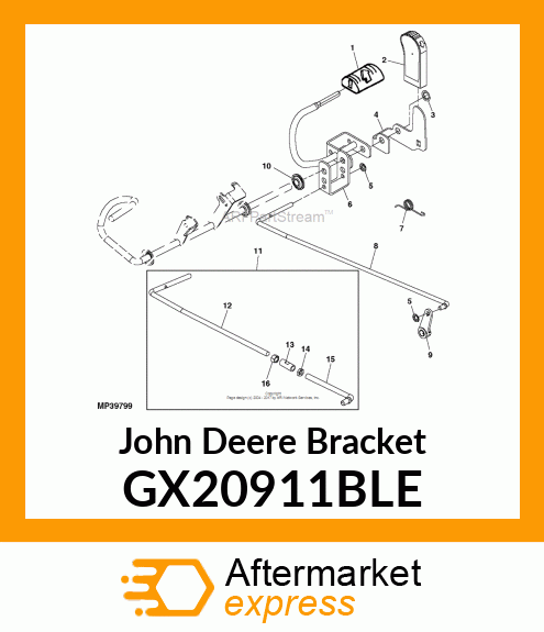 BRACKET, REVERSE (PAINTED) GX20911BLE